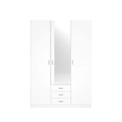 Armario Roma 3 puertas + 3 cajones con espejo 215x148,9x51 cm