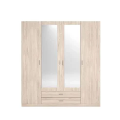 Armario Roma 4 puertas abatibles con 2 cajones 215,5x198x52,6 cm