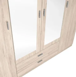 Armario Roma 4 puertas abatibles con 2 cajones 215,5x198x52,6 cm