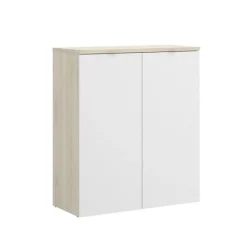 Armario Rox con 2 puertas blanco/natural 96x79x40 cm
