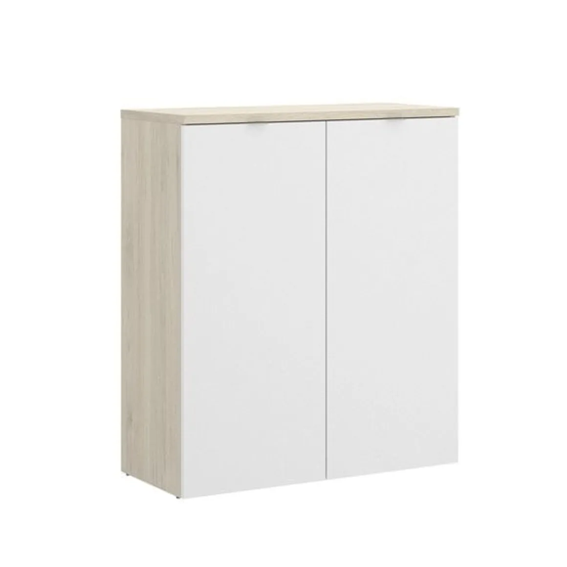 Armario Rox con 2 puertas blanco/natural 96x79x40 cm