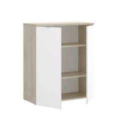 Armario Rox con 2 puertas blanco/natural 96x79x40 cm