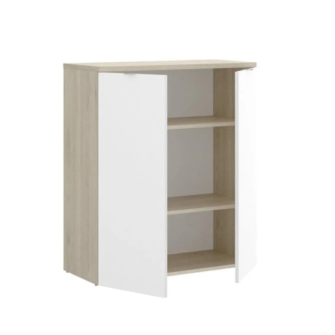 Armario Rox con 2 puertas blanco/natural 96x79x40 cm