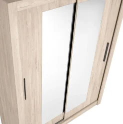 Armario Sava 2 puertas correderas con espejo 201x150x58,7 cm