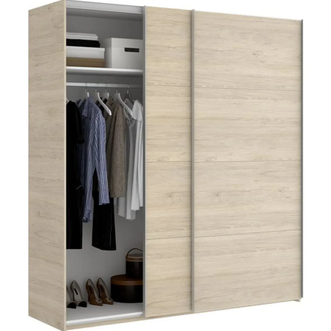 Armario Slide 2 puertas correderas 204x180x65 cm