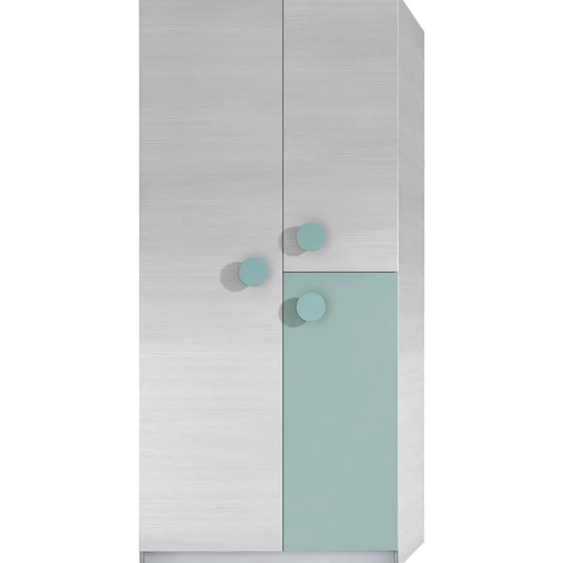 Armario Snuba 3 puertas juvenil blanco Alpes/verde acqua 200x90x52 cm