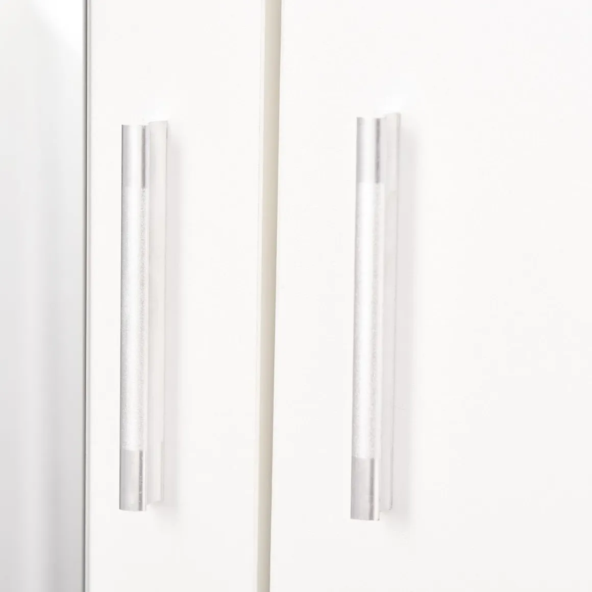 Armario Tasti Homcom 2 puertas con espejo + 3 cajones blanco 180x80x50 cm