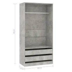 Armario Tsubaki 2 cajones diseño sin puertas 200x100x50 cm