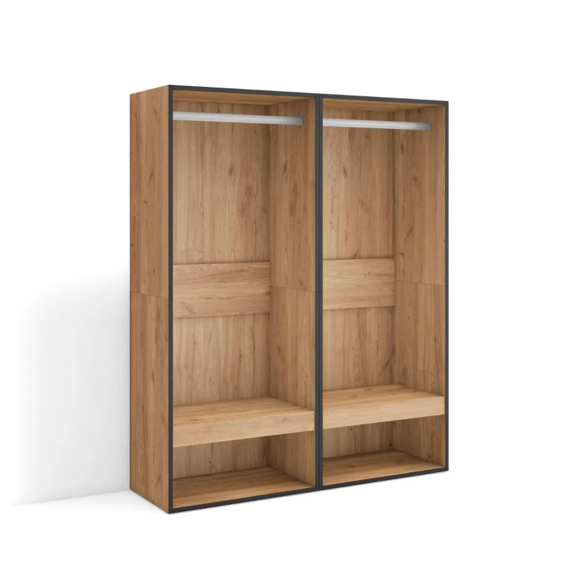 Armario vestidor Kroma con dos barras 145x120x35 cm