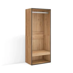 Armario vestidor Kroma módulo con barra y compartimento 145x60x35 cm