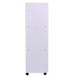 Armario vestidor madera con ruedas blanco 80x40x128 cm