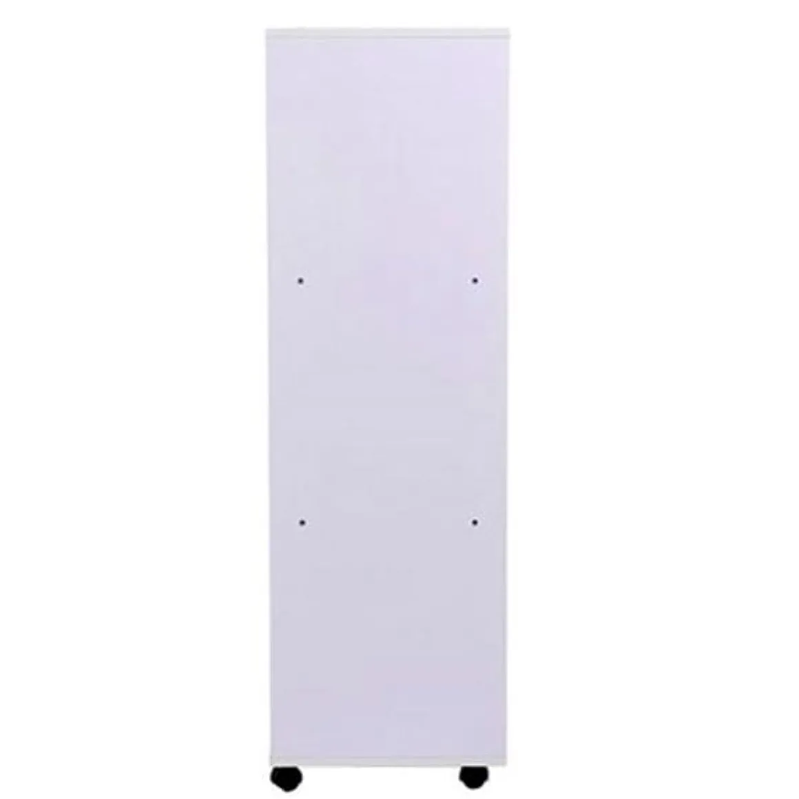 Armario vestidor madera con ruedas blanco 80x40x128 cm