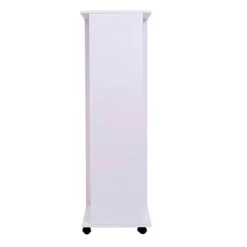 Armario vestidor madera con ruedas blanco 80x40x128 cm