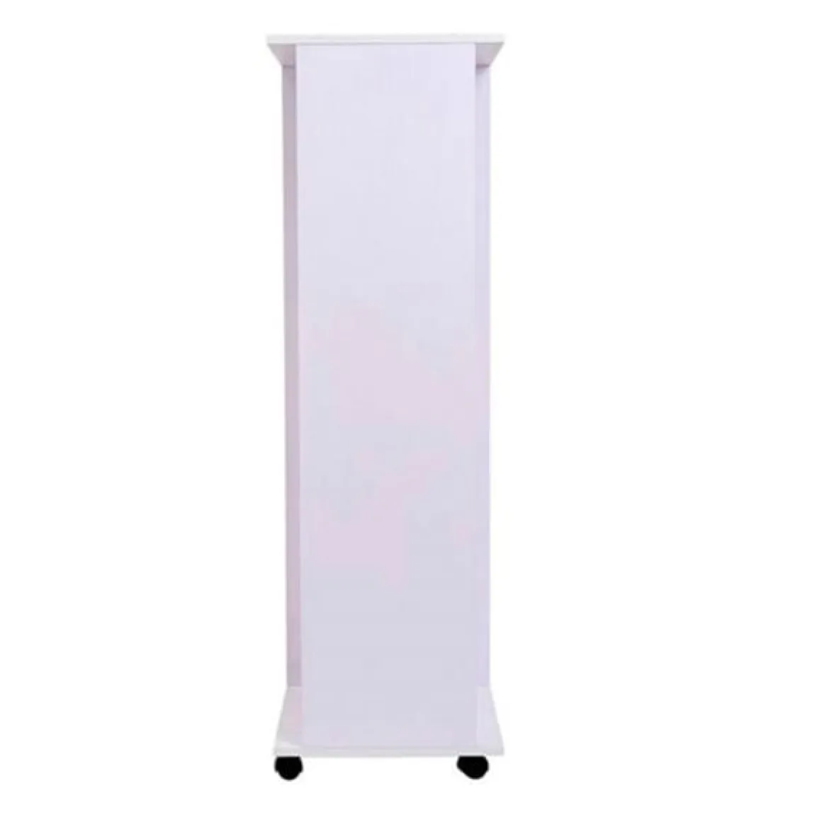 Armario vestidor madera con ruedas blanco 80x40x128 cm