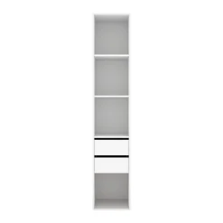 Armario vestidor Suit con trasera reversible blanco/natural 205x39,5x45 cm