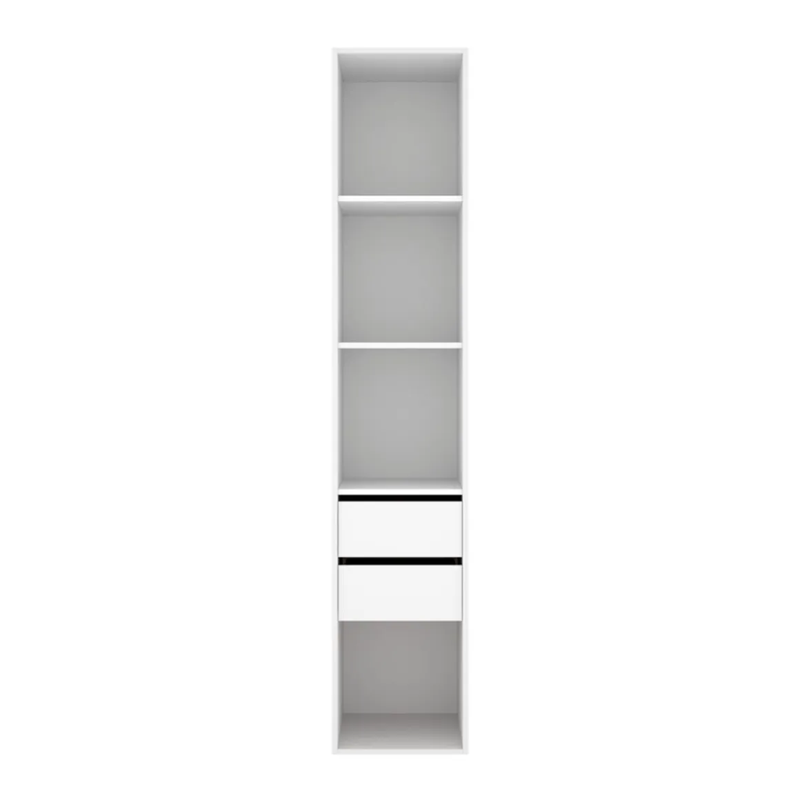 Armario vestidor Suit con trasera reversible blanco/natural 205x39,5x45 cm