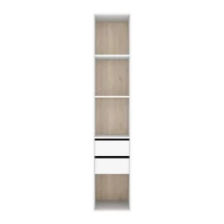 Armario vestidor Suit con trasera reversible blanco/natural 205x39,5x45 cm