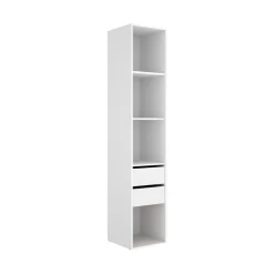 Armario vestidor Suit con trasera reversible blanco/natural 205x39,5x45 cm