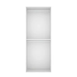 Armario vestidor Suit dos barras con trasera reversible blanco/natural 205x80x45 cm