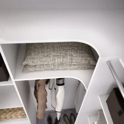Armario vestidor Suit reversible 2 cajones + 3 barras + 3 columnas 205x164-214x141 cm