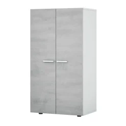 Armario zapatero Star 6 baldas blanco/cemento 103x55x36 cm