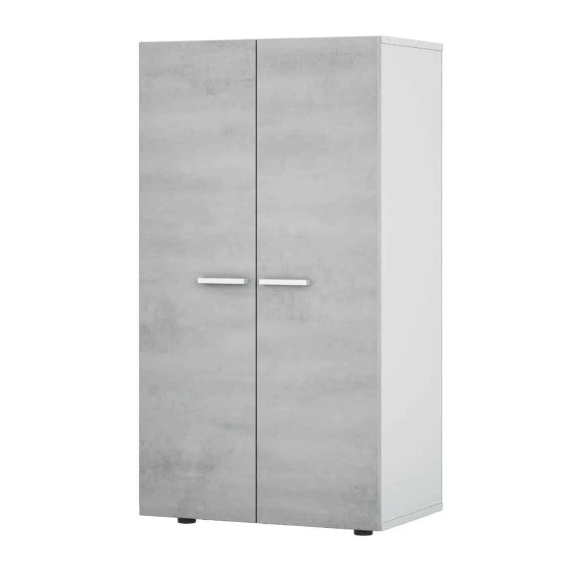 Armario zapatero Star 6 baldas blanco/cemento 103x55x36 cm