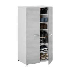 Armario zapatero Star 6 baldas blanco/cemento 103x55x36 cm