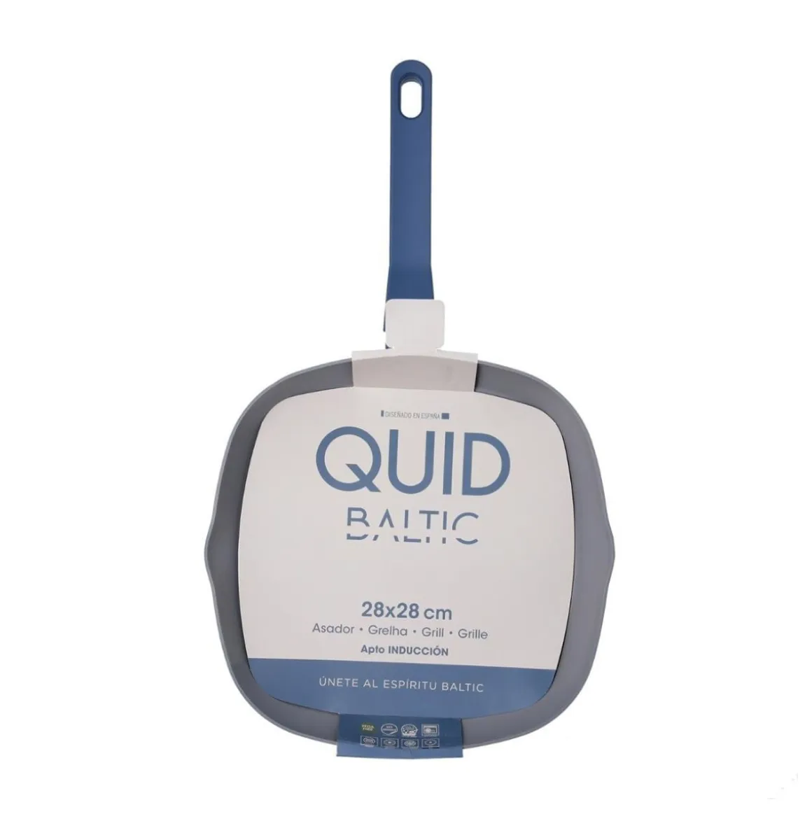 Asador Baltic Quid aluminio estampado gris/azul 39x28 cm