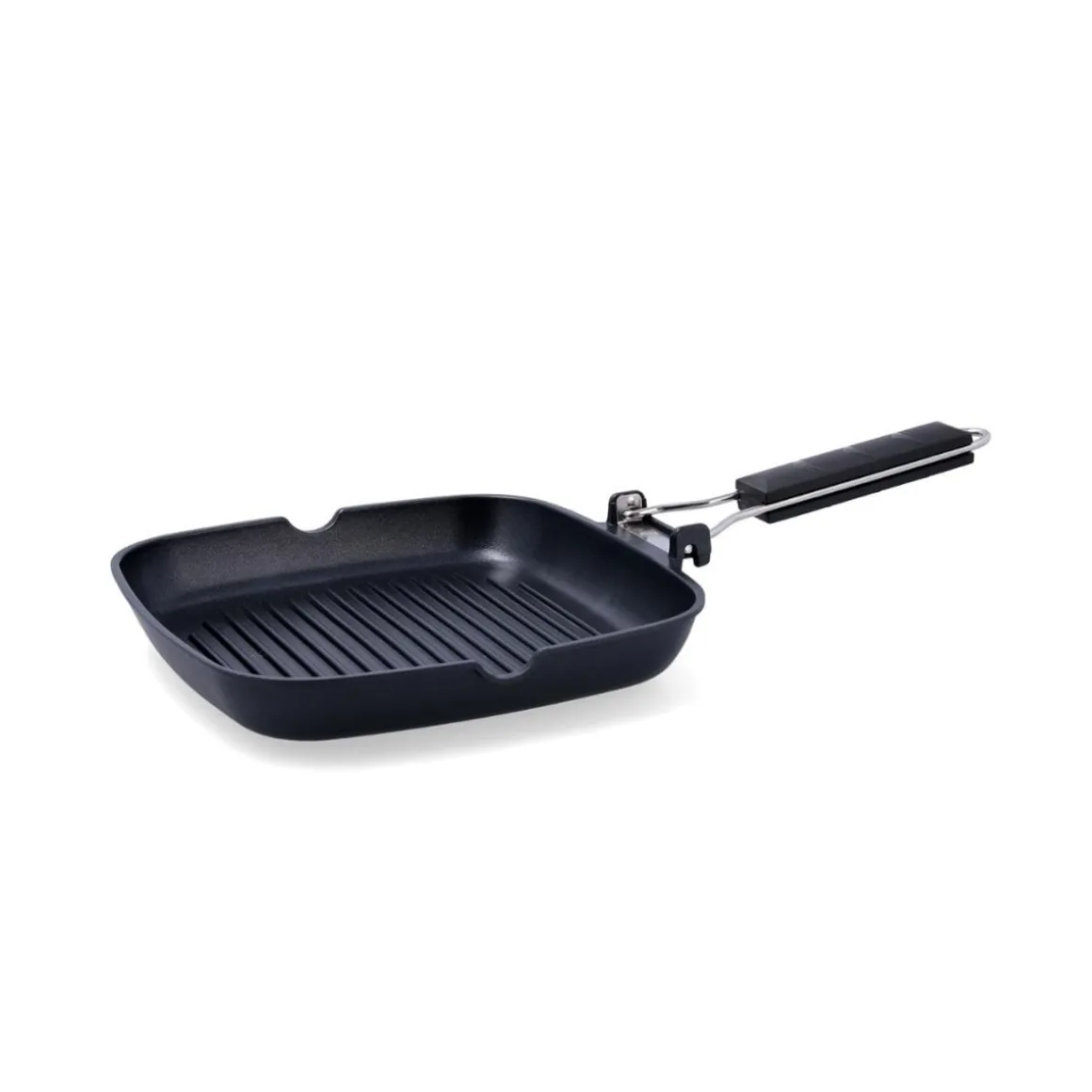 Asador Ebano Quid con asa plegable aluminio fundido 28 cm