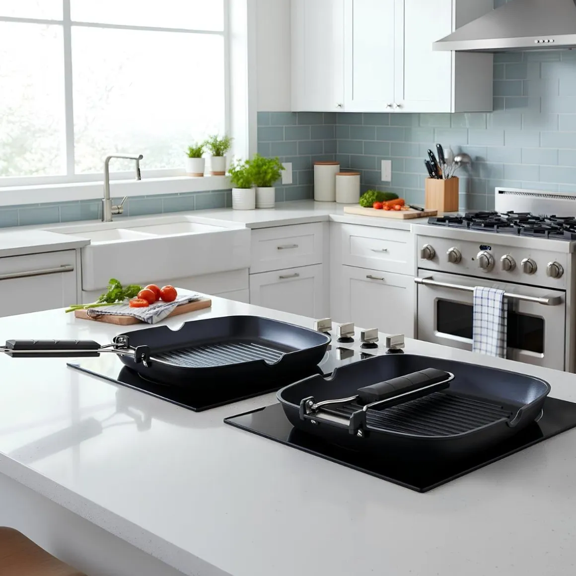 Asador Ebano Quid con asa plegable aluminio fundido 28 cm
