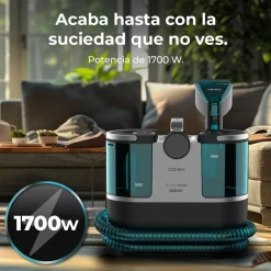 Aspirador de tapicerías Cecotec Conga 7000 Carpet&Spot Clean Steam Max 1700W múltiples cabezales