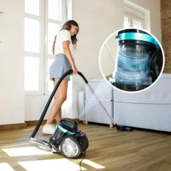Aspirador de trineo Cecotec Conga Rockstar Cyclonic Plus 800W sin bolsa 2L negro/azul
