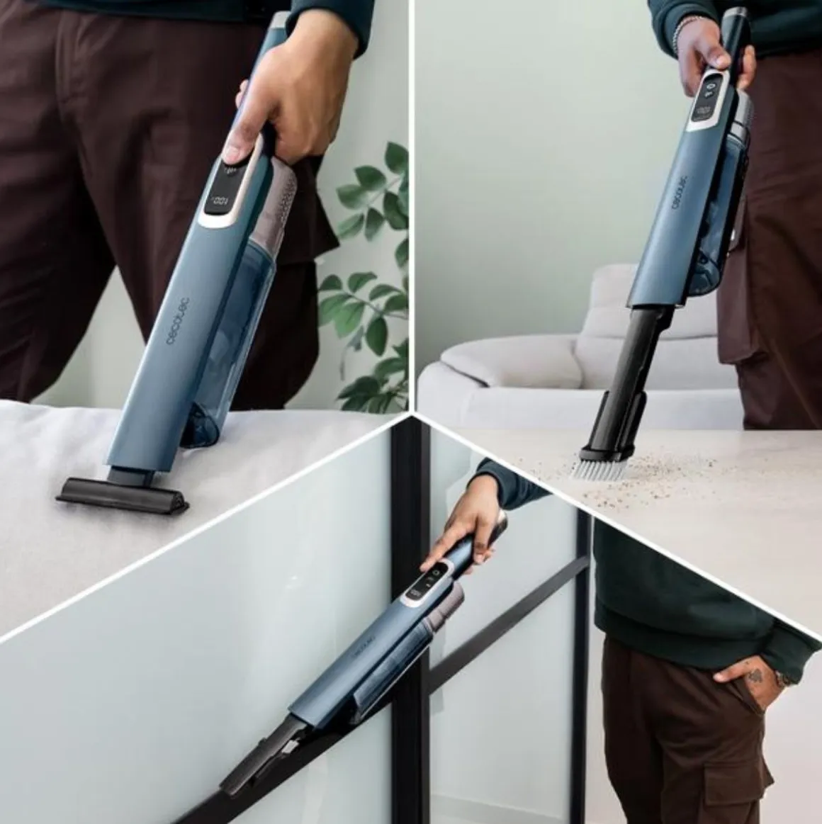 Aspirador escoba Cecotec Scoba 2100 Station 210W inalámbrica + base autovaciado gris