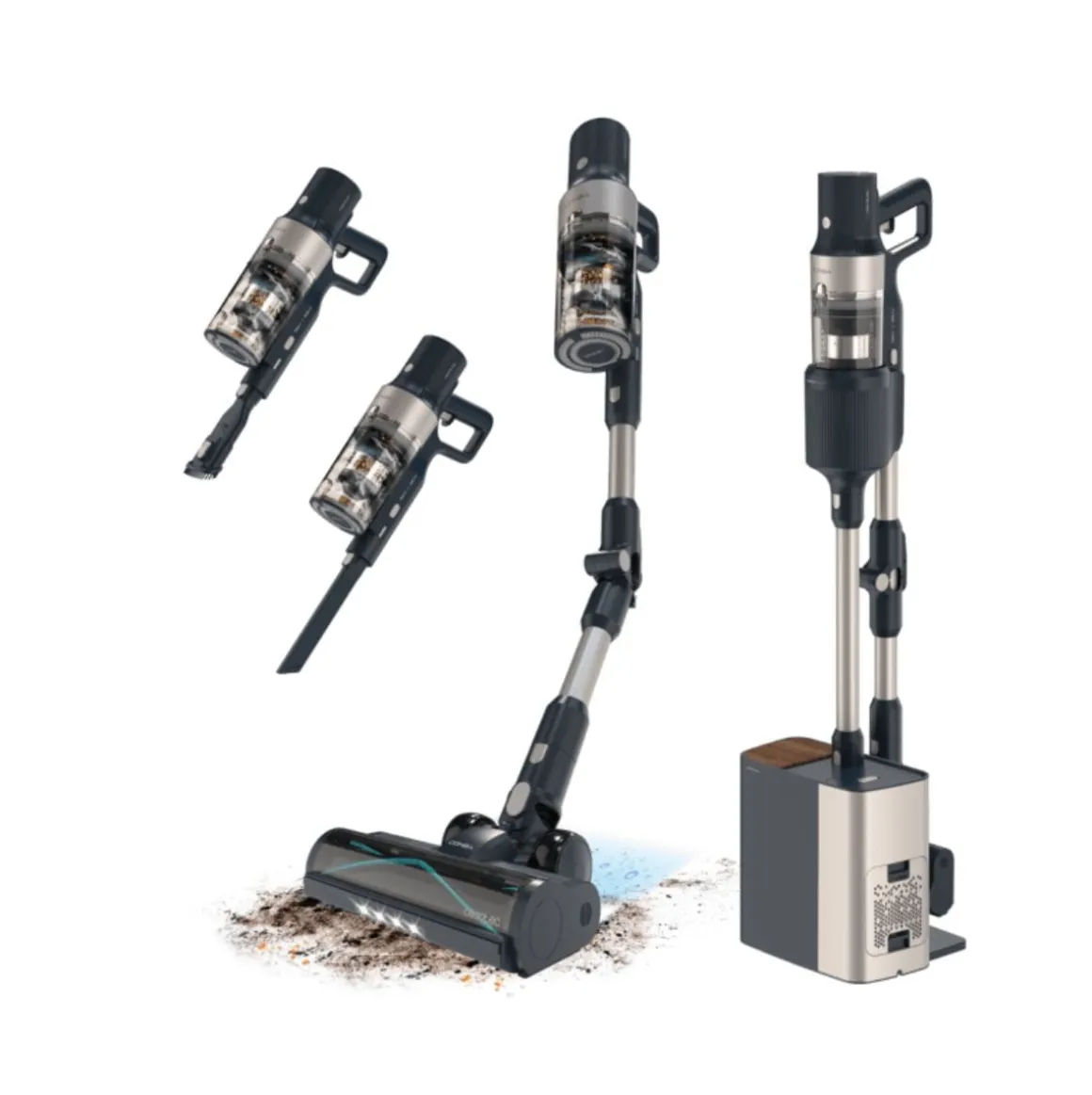 Aspirador vertical Cecotec Conga Rockstar 5500 Hurricane Station Flex 700W base de autovaciado negro