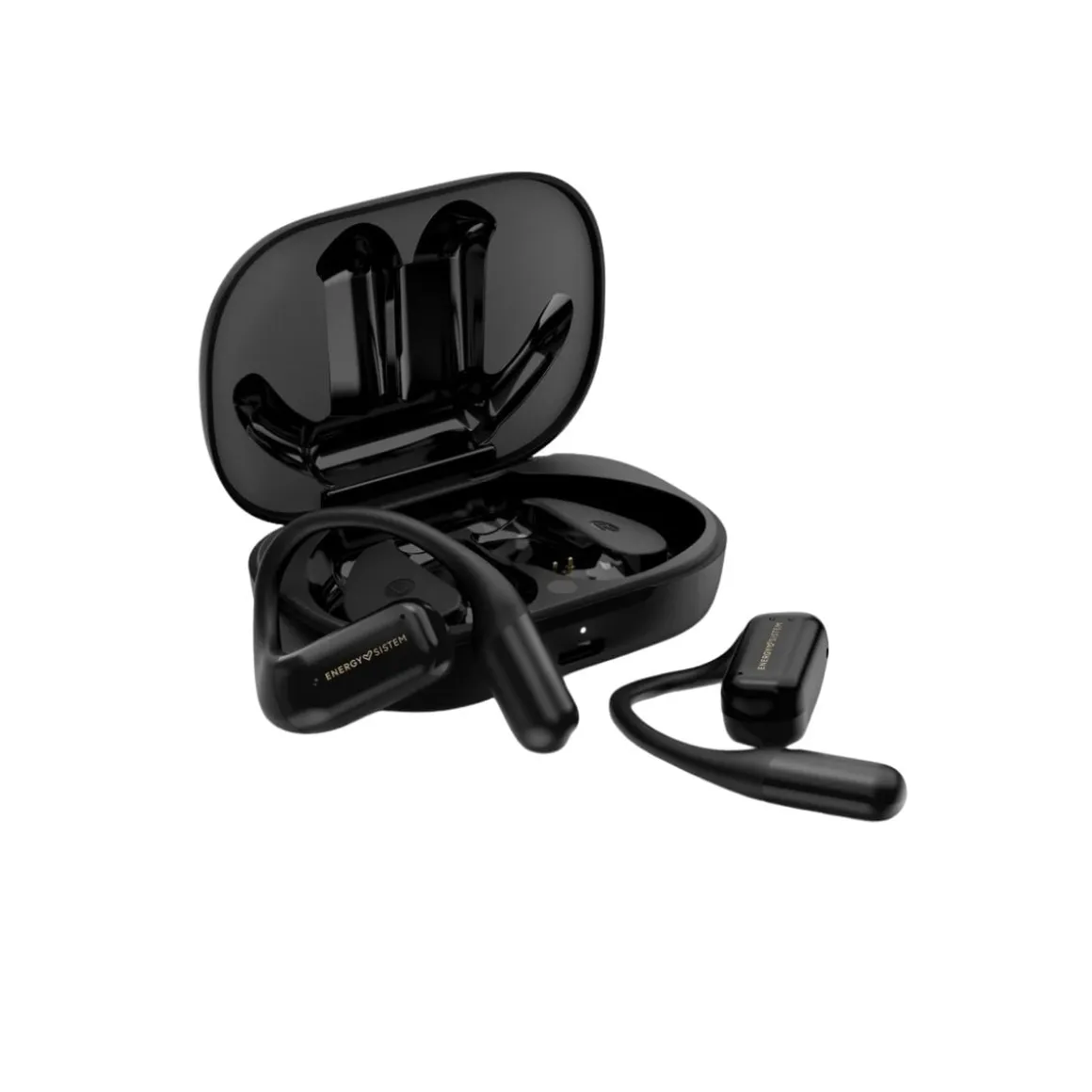 Auriculares inalámbricos Energy Sistem OpenWave Bluetooth 5.3 estuche de carga negro