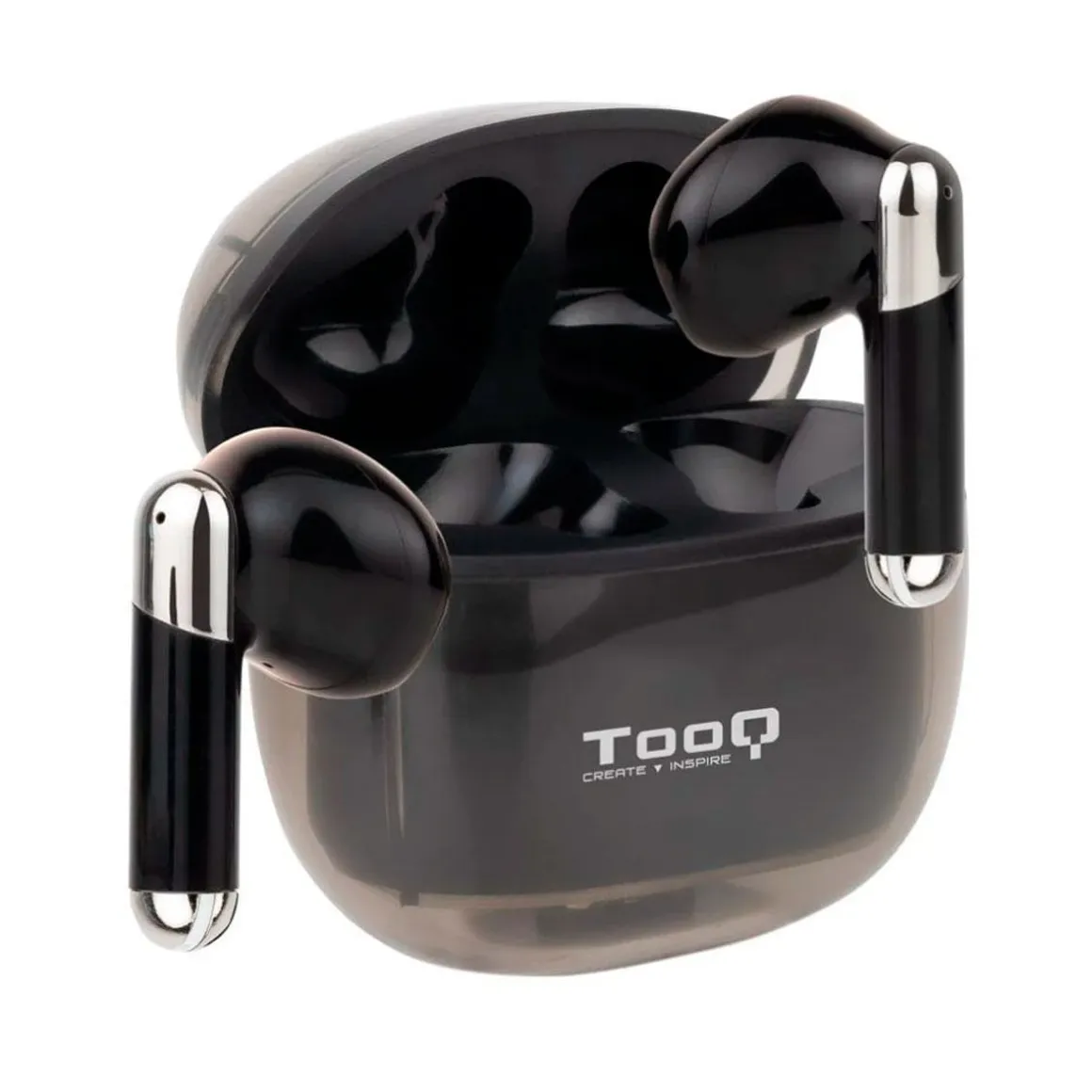 Auriculares inalámbricos TooQ Onyx TQBWH-0054B con estuche de carga negro