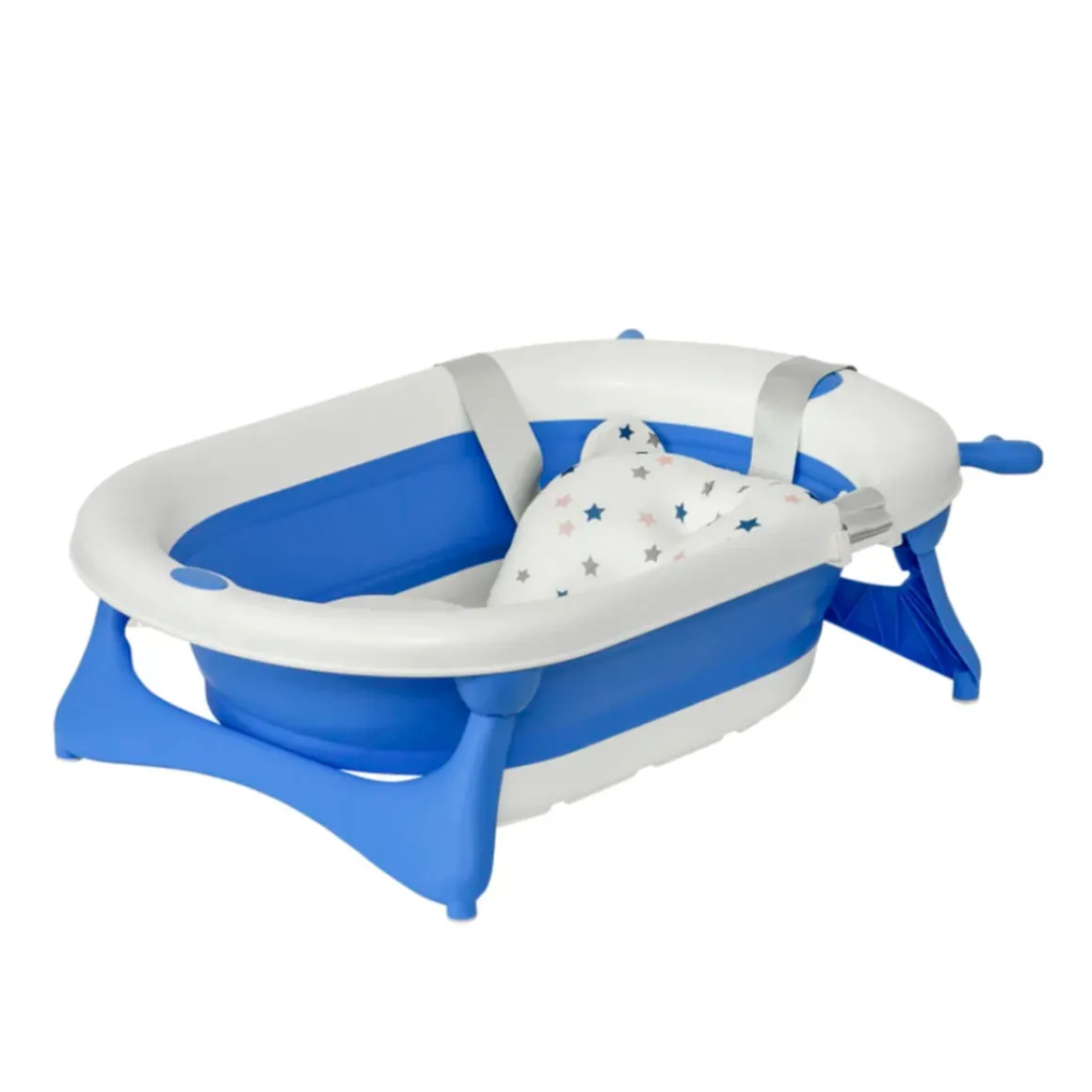 Bañera para bebés Homcom 35L con cojín y almohadillas antideslizantes 23,5x81,5x50,5 cm