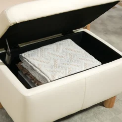 Baúl de almacenaje Bonnie Homcom 33L tapa abatible 40x60x38 cm