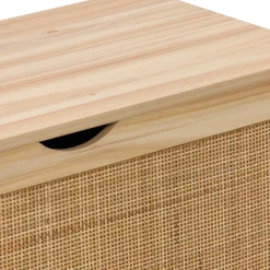 Baúl de almacenaje Decor uso interior diseño rústico natural 40x80x40 cm