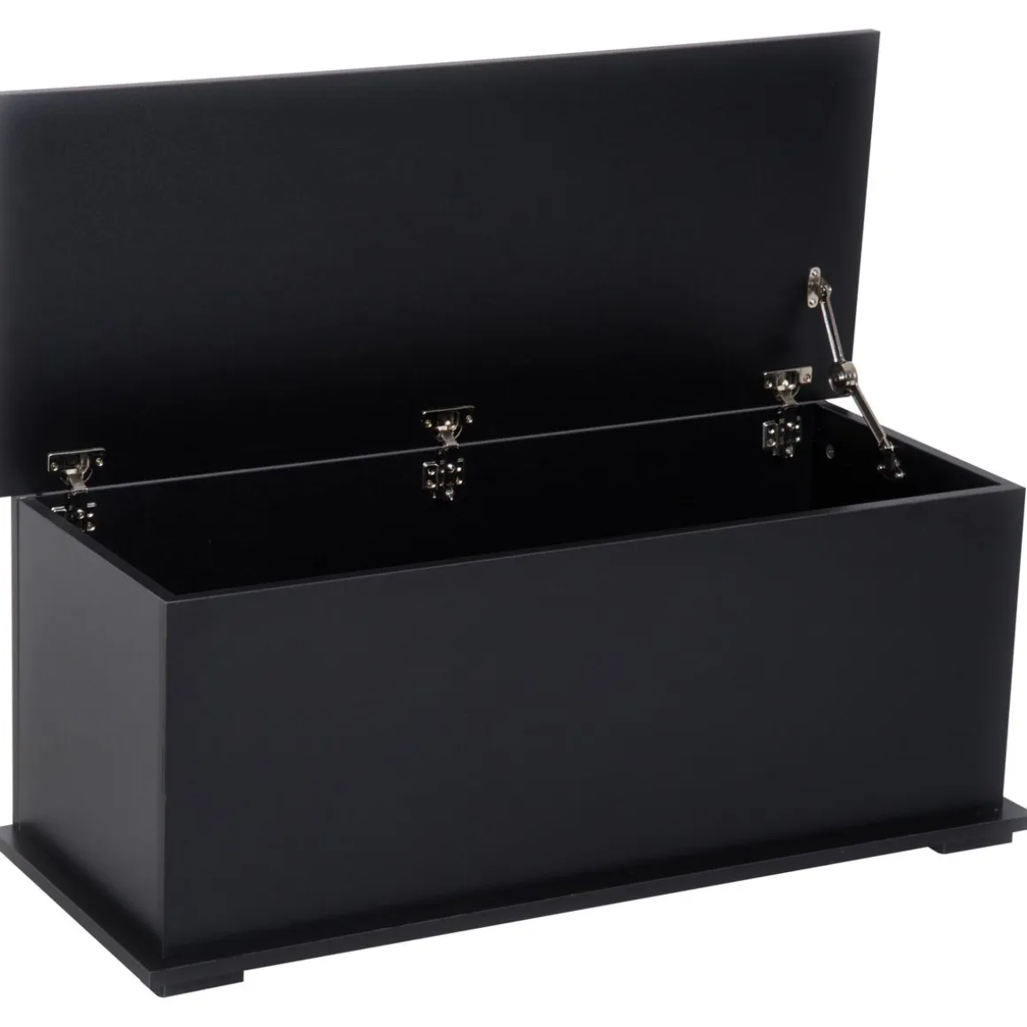 Baúl de almacenamiento Amatista Homcom tapa abatible negro 40x100x40 cm