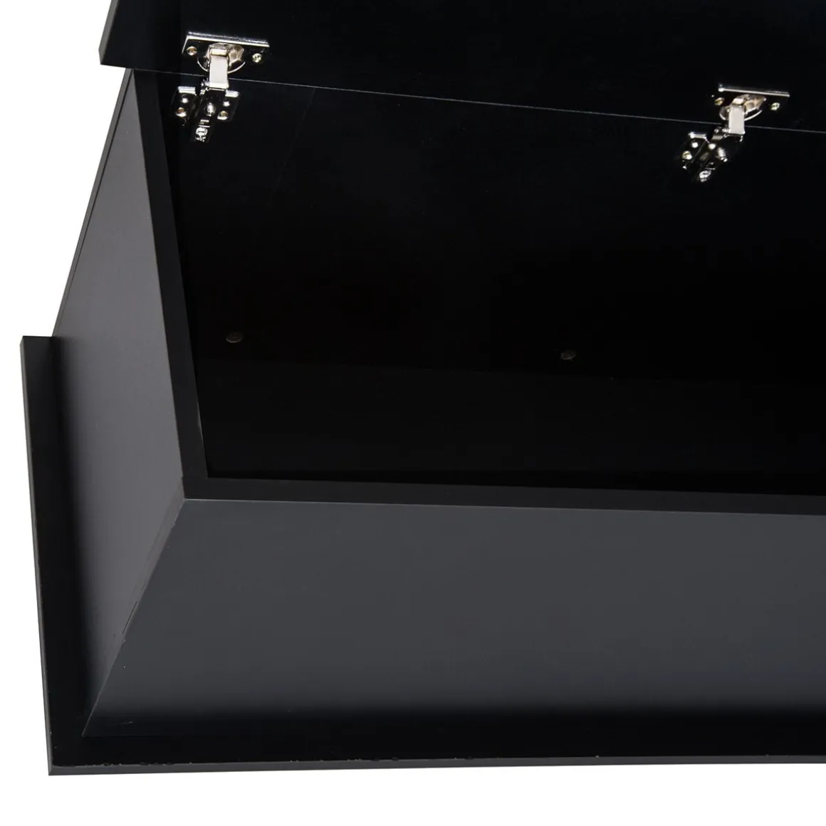 Baúl de almacenamiento Amatista Homcom tapa abatible negro 40x100x40 cm