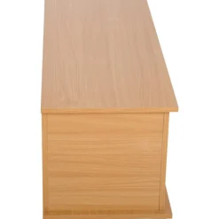 Baúl Homcom madera natural 40x100x40 cm