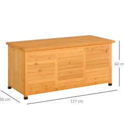 Baúl Phiar Outsunny exterior natural 60x127x56 cm