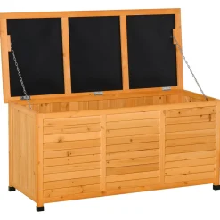 Baúl Phiar Outsunny exterior natural 60x127x56 cm
