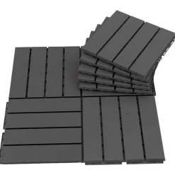 Baldosas antideslizantes Outsunny 9 piezas negro 30x30 cm