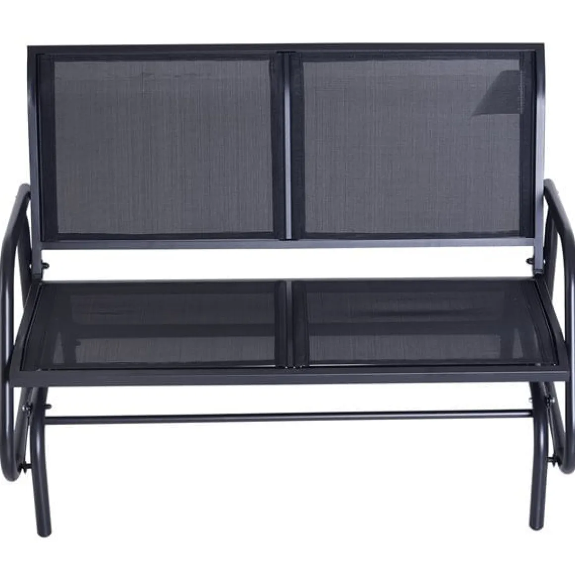 Banco balancín Outsunny 2 plazas negro 88x123x80 cm