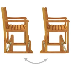 Banco balancín Tórtola madera maciza de acacia 97x110x58,5 cm