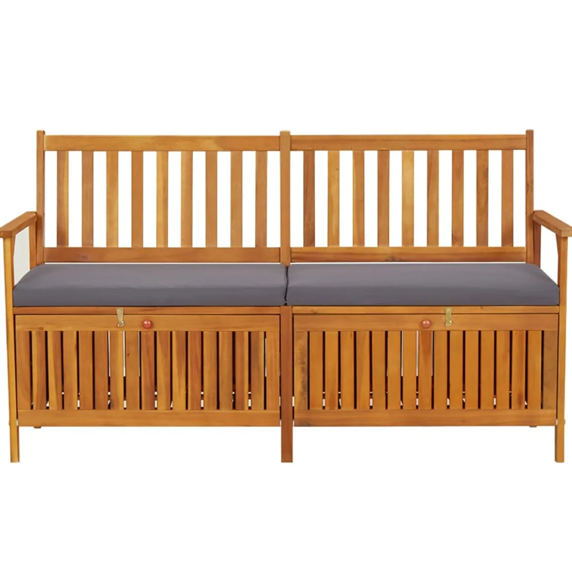 Banco de almacenaje Fels exterior madera de acacia 84x148x62 cm
