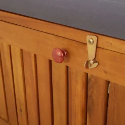 Banco de almacenaje Fels exterior madera de acacia 84x148x62 cm