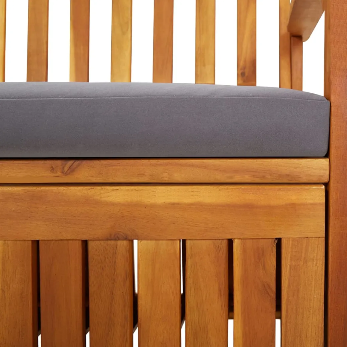 Banco de almacenaje Fels exterior madera de acacia 84x148x62 cm